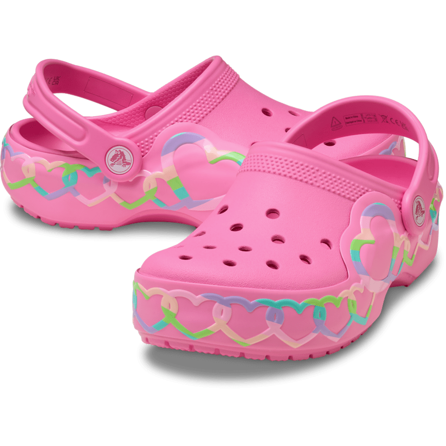 Crocs Kids' Classic Heart Lights Clog Kids